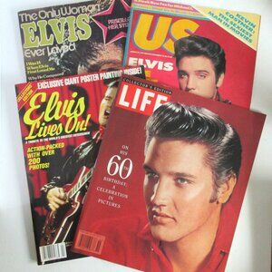 4 Vintage Magazines packed with Elvis Presley facts and photos!